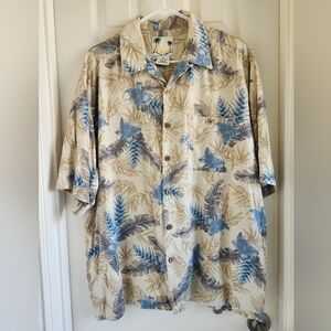Banana Cabana Mens XL Tropical Hawaiian Button Down Short Sleeve Shirt